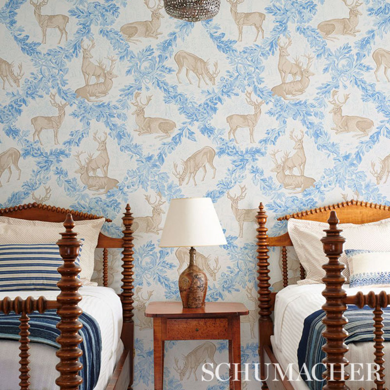 Woburn Meadow Wallpaper, Ice