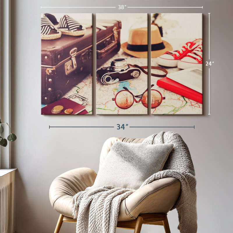 «Travel Photo Wall Art» sur toile, H 24 po x l 38 po x P 1,25 po