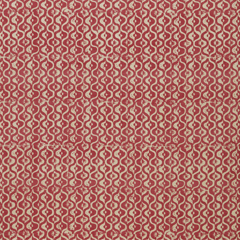 Spencer Small Medallion Fabric, Berry