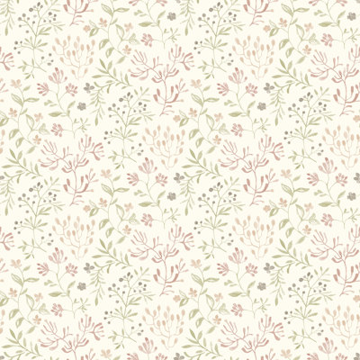 Siren Prepasted Floral Wallpaper