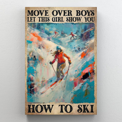 This Girl Show You How To Ski On Canvas, impression