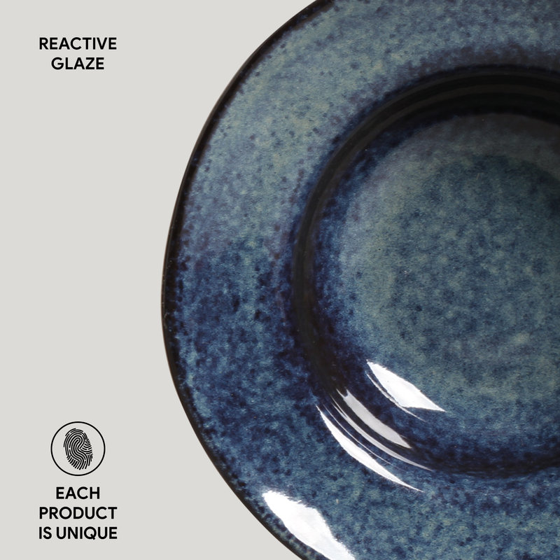 Assiette à salade ou à dessert en grès de 7,48 po Denim Commercial
