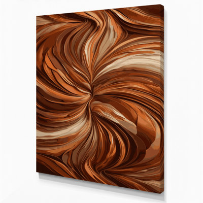Paysage abstrait, art mural sur toile brune 20