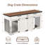 Meuble double pour cage de chien