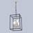 4-Light Dimmable Lantern Square/Rectangle Chandelier Black And Brushed Nickel Finished.