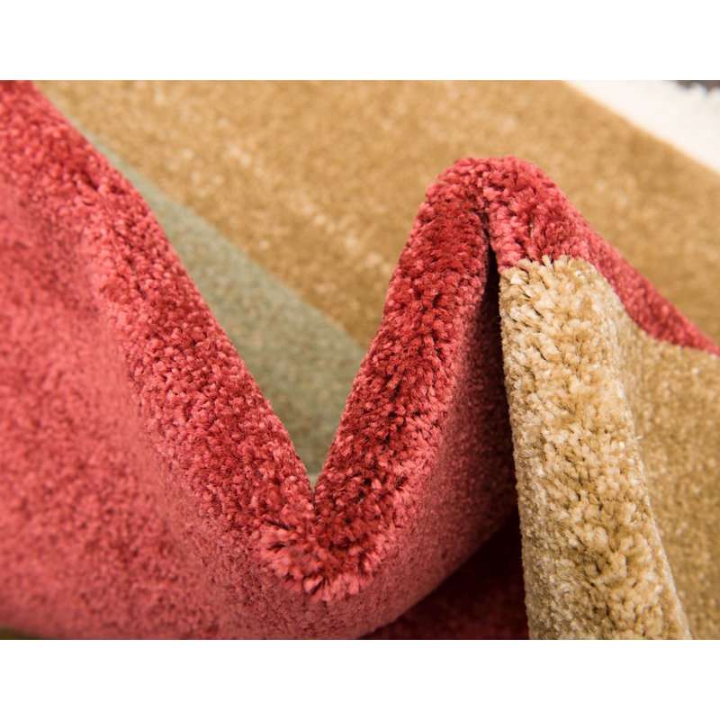 Tapis beige/rouge rouille/brun Lela, Tapis de couloir 2 pi 7 po x 10 pi