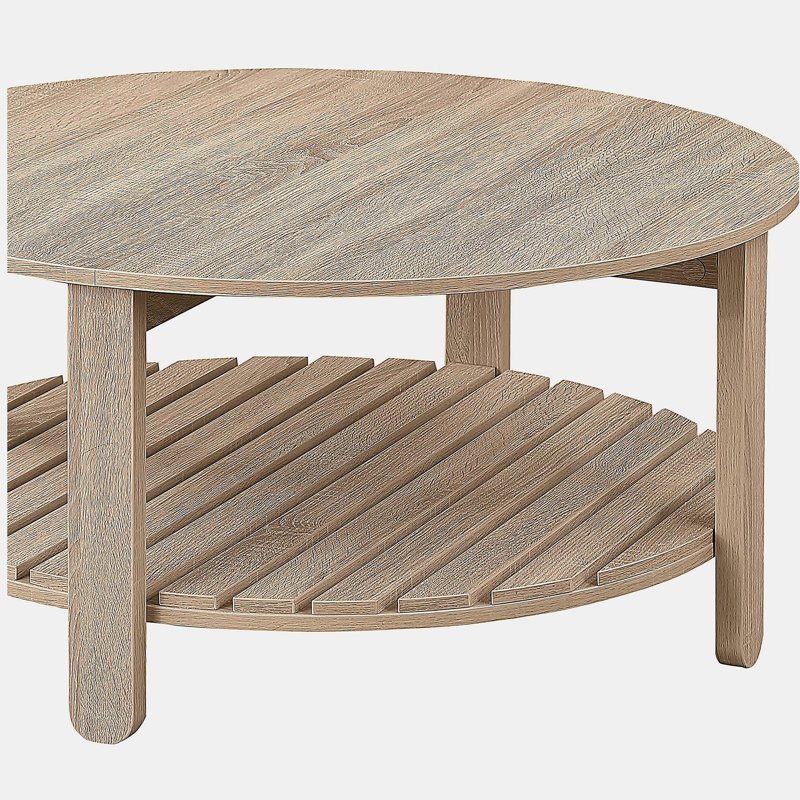 Altos Natural 1-Layer Round Engineered Wood Coffee Table