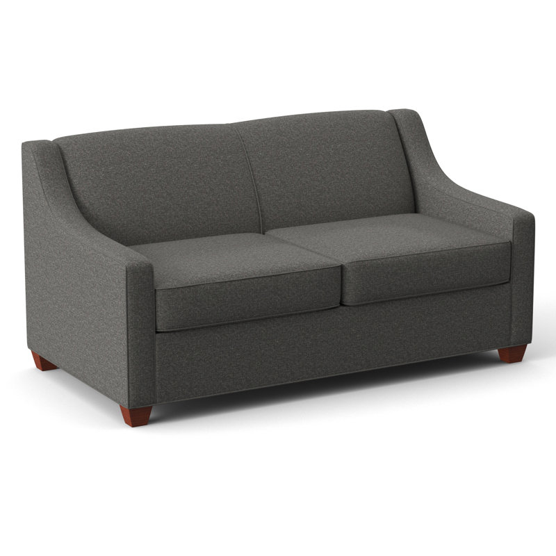 Phillips 68" Square Arm Loveseat with Reversible Cushions, Connelly Dove, BM Cherry