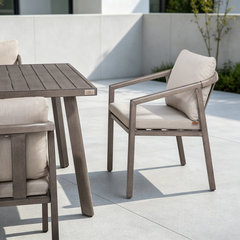 Chaises de patio en aluminium avec coussins