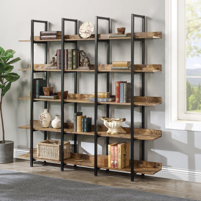 Bibliothèque à 5 niveaux avec bureau ouvert