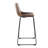 30 Inch Fixed Height Industrial Bar Stool, Metal Frame Bar Chair With Soft Pu Leather Cushioned Seat & Backrest