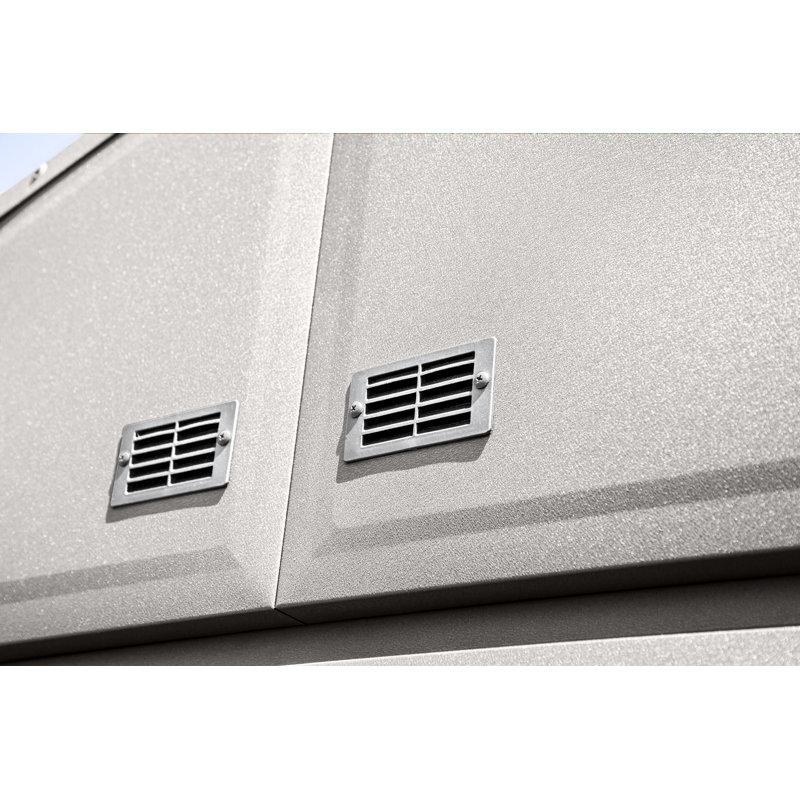 Elite 12' x 16' Cool Grey Steel Storage Shed Kit