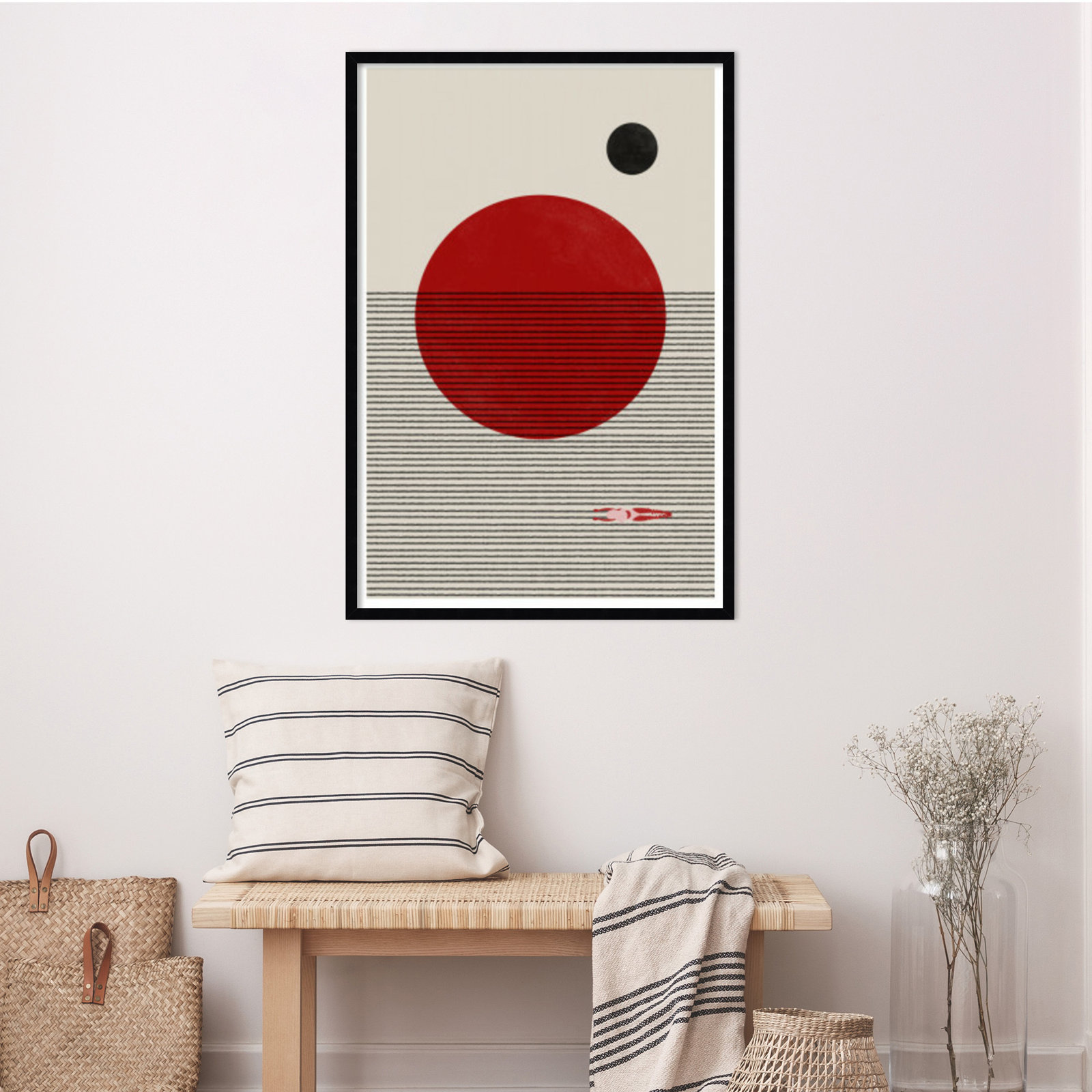 Swimming To You by The MIUUS STUDIO - Framed Art Print, Black, 21" H x 15" W x 1" D