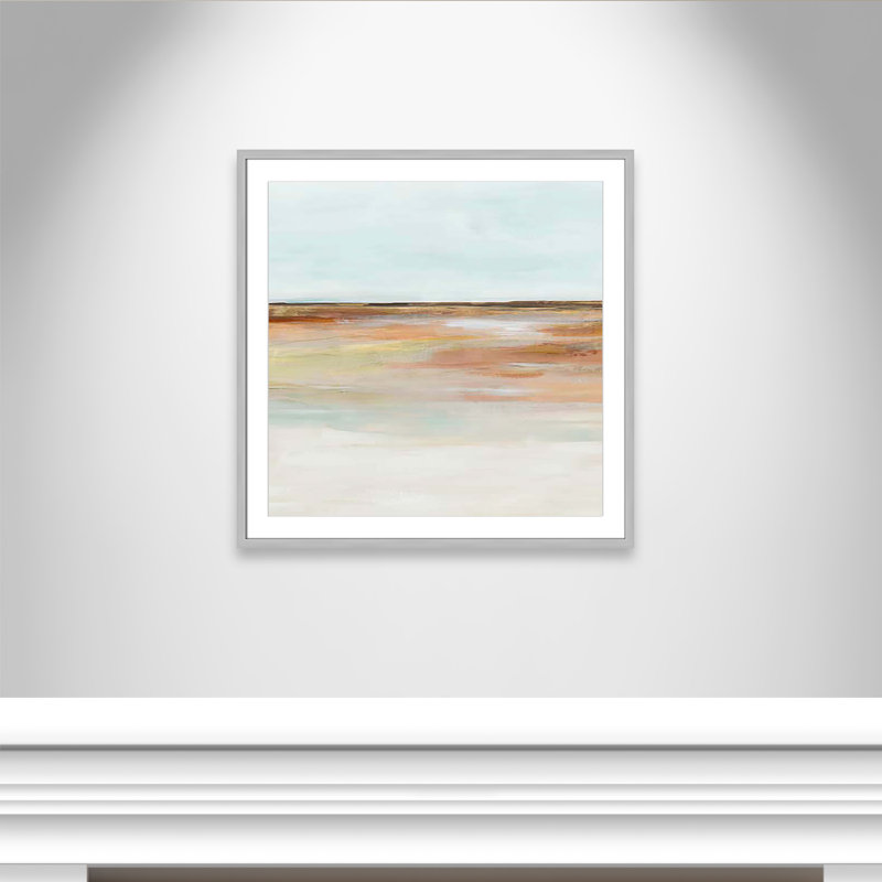 «Coastal Glades I Print» par Ian C, H 32 po x l 32 po x P 1,25 po, Encadré de boîte argent