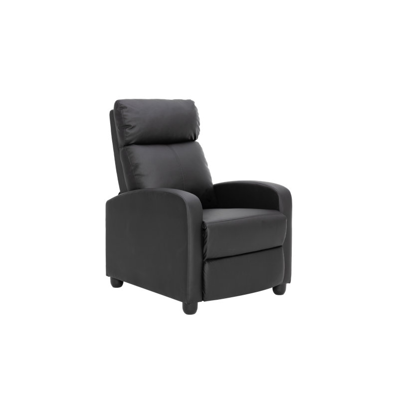 Fauteuil inclinable manuel en cuir 20 po, Noir