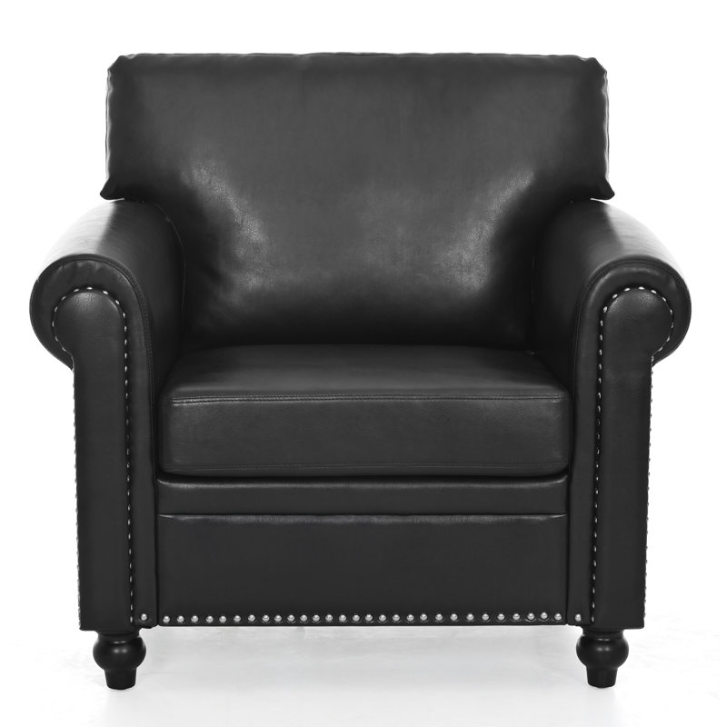 1 Seater Sofa., Black