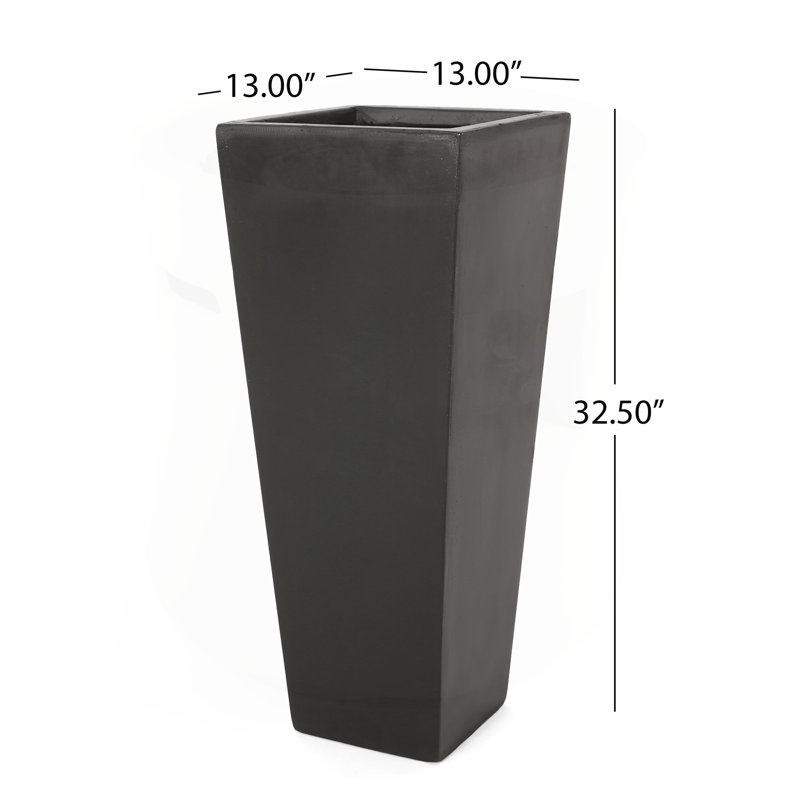 Devi Pot Planter, Matte Black, 1