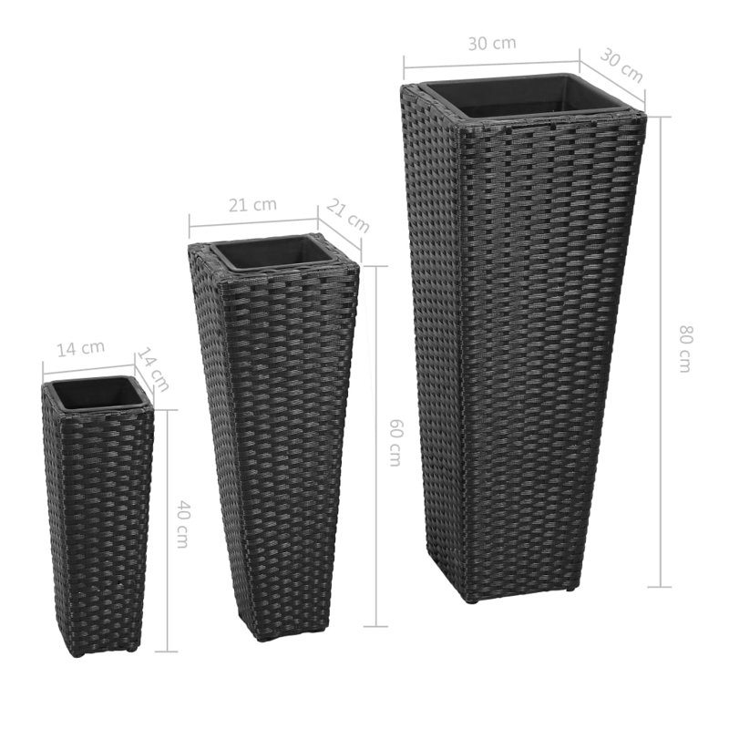 Glendean Pot Planter, Black
