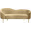 Causeuse courbée en velours 67 po Shurtz-387549270