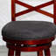 Tabouret pivotant de 24 po de hauteur comptoir, finition cerisier, finition attrayante en tissu gris anthracite. Siège. Fabrication. Fonction à 360 degrés. Coussin en mousse épaisse. Pieds évasés pour plus de stabilité