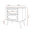 60cm W Metal Bedside Table