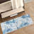 Washable Area Rug, Modern Abstract Low Pile Non Slip Foldable Pearl Velvet Indoor Carpet, Mark Resistant, Blue Tone, 2'x6'-83134017