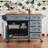 Kitchen Island with Drop Leaf,Spacious Storage,and Wheels for Enhanced Mobility and Organization-174391891