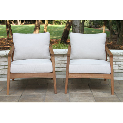 Chaise de patio avec coussins Akiva