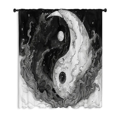 Rideau transparent en polyester Melaynie