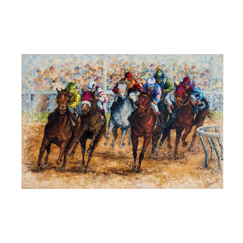 Art mural sur toile tendue - Sher Sester, art mural «The Derby» pour le salon, la chambre à coucher ou le bureau - 12 x 19