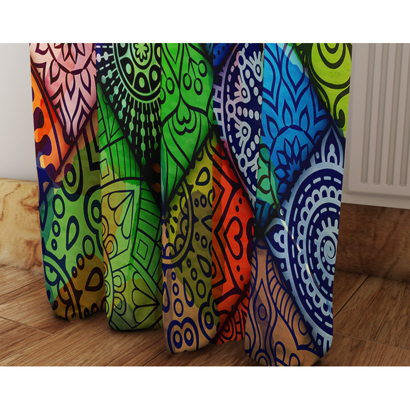 Panneaux de rideaux géométriques à motif mandala Gypsy, L 40 po x L 61 po