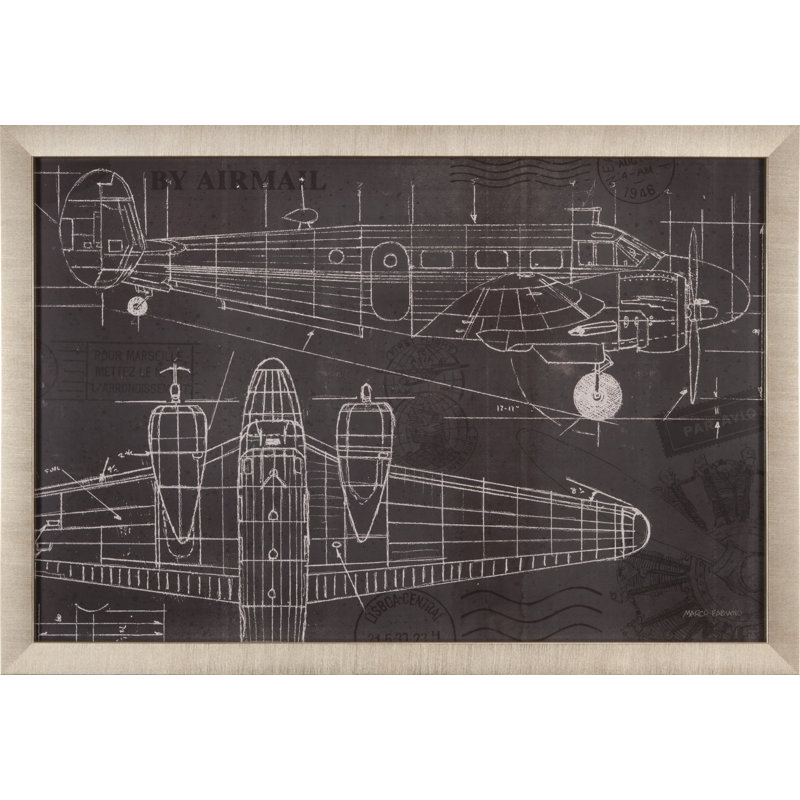 « plan blueprint i », impression encadrée