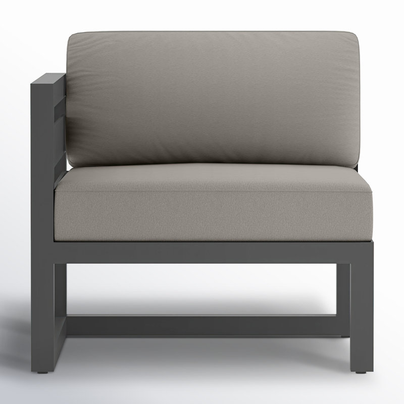 Avion 4 Piece Sectional Set, Canvas Charcoal Sunbrella® Canvas, Slate