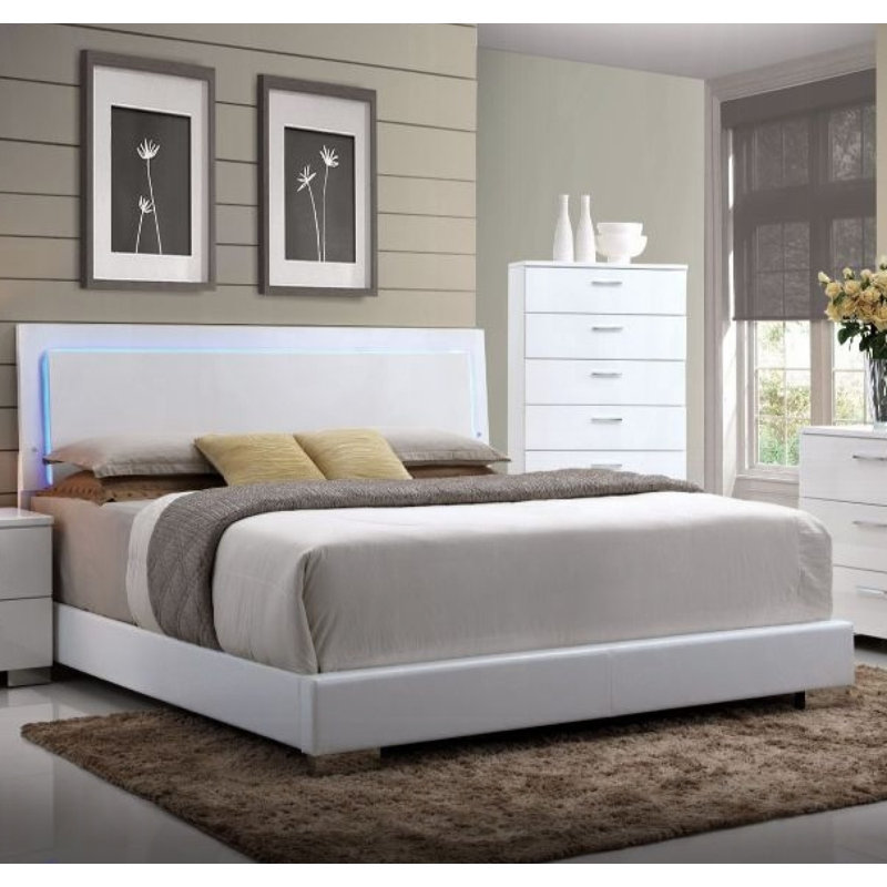 Lit standard en cuir Lorimar, Grand