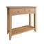 Gabon 2 Drawer Hallway Entryway Console Table Solid Wood Oak Veneer