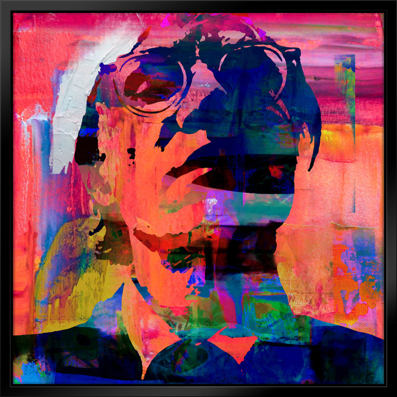 Warhol Selfie Pop Art, estampe numérique sur toile avec cadre flottant vertical, H 18 po x l 18 po