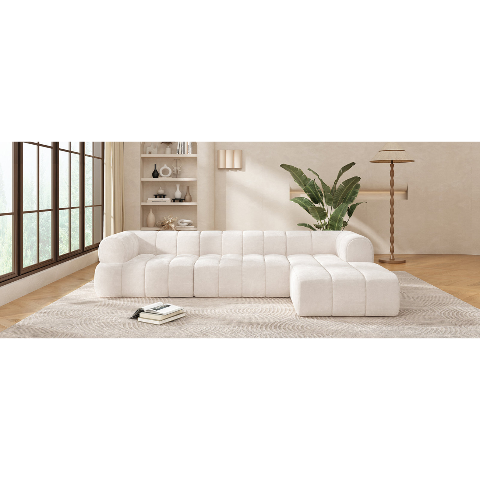 A closer look at Modern Minimalist Sectionals With Assembled Chaise