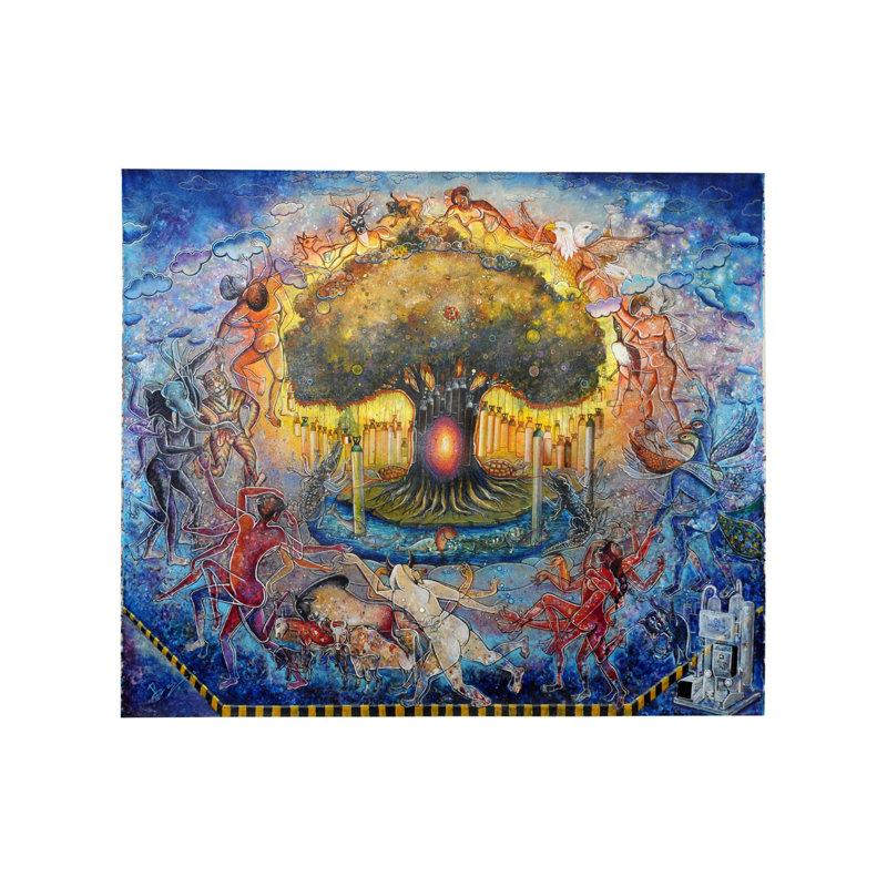 Vayu, la source de la vie, peinture | Acrylique sur toile | Par Pradeepta Kishore Das