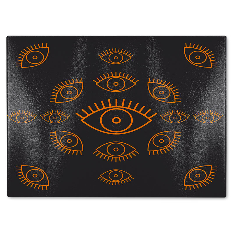 Eye Icon Glass Chopping Board, 40cm L x 28cm W