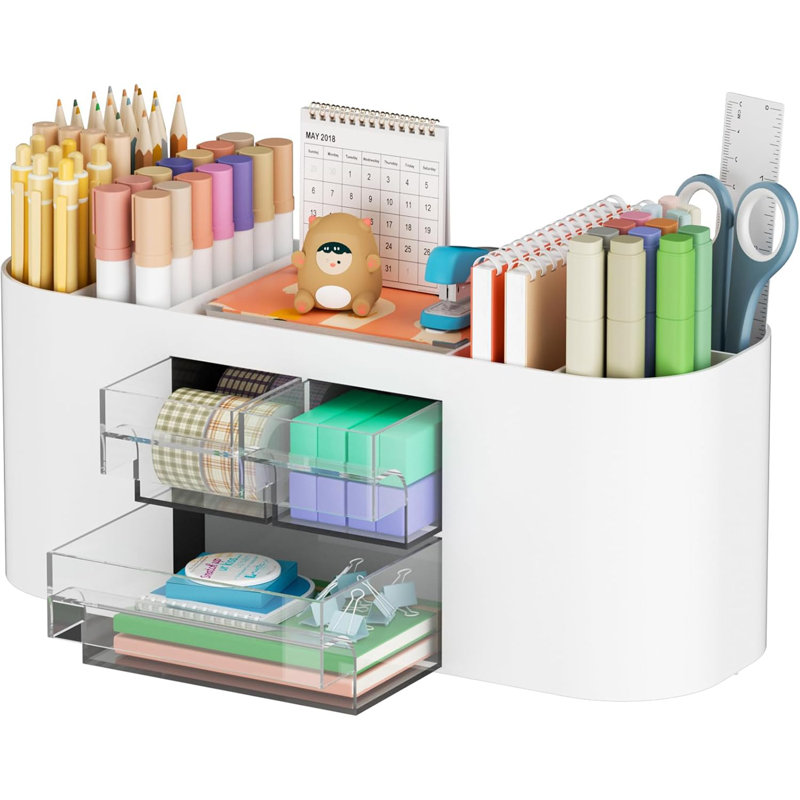 Porte-stylo pour bureau avec 3 tiroirs