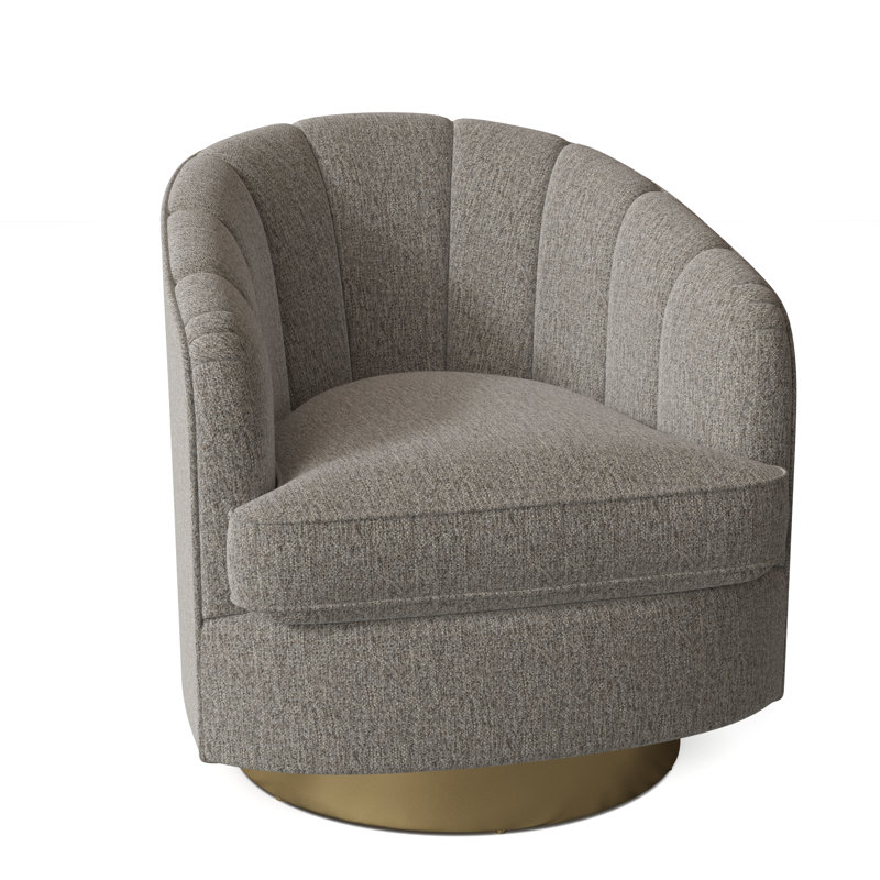Fauteuil demi-tonneau pivotant de 28,75 po Conseilsy, Fumée 9508