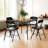 5PCS Foldable Dining Table and Chair Set