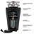 1/3 HP Continuous Feed Garbage Disposal with Power Cord, Stopper, Splash Guard