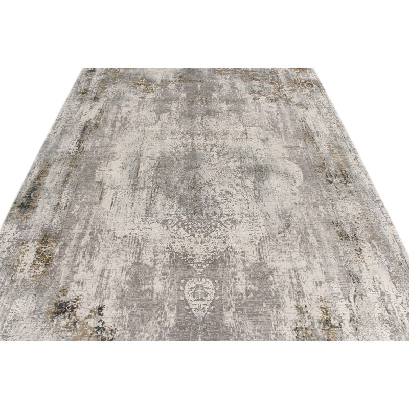 Tapis turc doré et gris 7 x 7 x 7