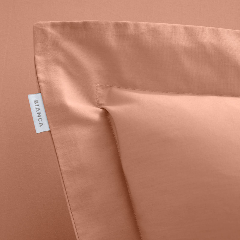 200 Thread Count 100% Cotton Oxford Pillowcase Pair, 50 x 75 cm, Orange