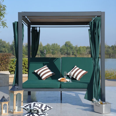 Rakhia 74" Wide Outdoor Patio Daybed with Cushions