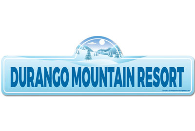 Durango Mountain Resort Street Sign Heavy Duty Plastic 6" X 18"