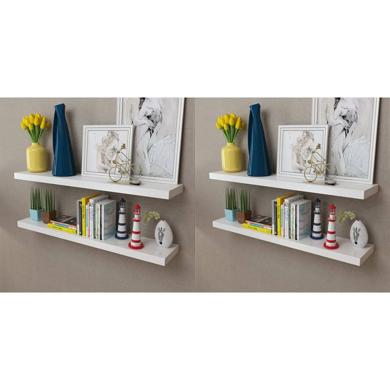 Tablettes murales Tablettes flottantes Tablettes murales pour DVD, H 1,5 po x l 39,4 po x P 7,87 po