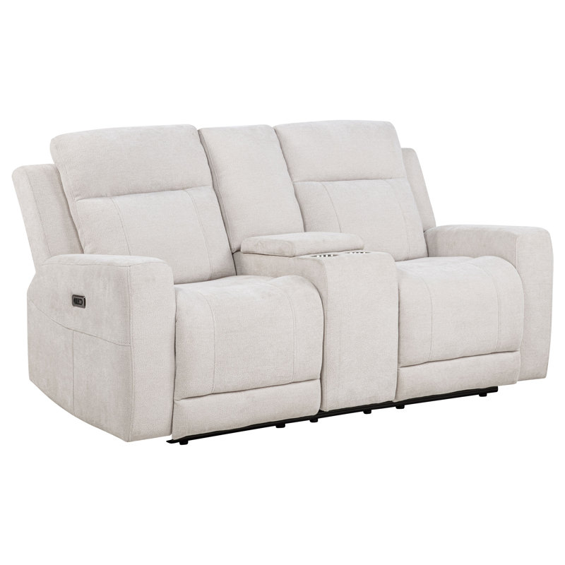 Causeuse inclinable électrique en chenille Cloutier Ivoire