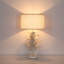 60cm Metal Table Lamp with Linen Shade-1411819439